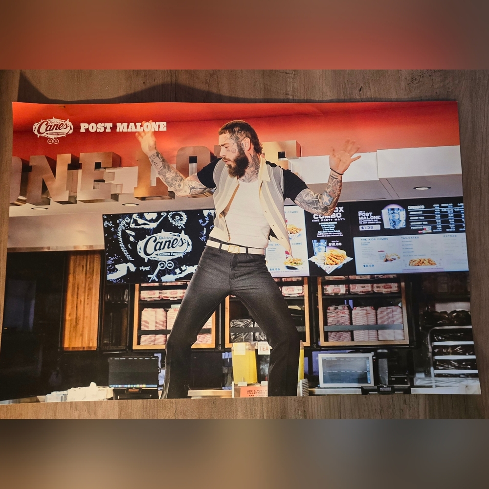 Raising Cane's Post Malone Poster